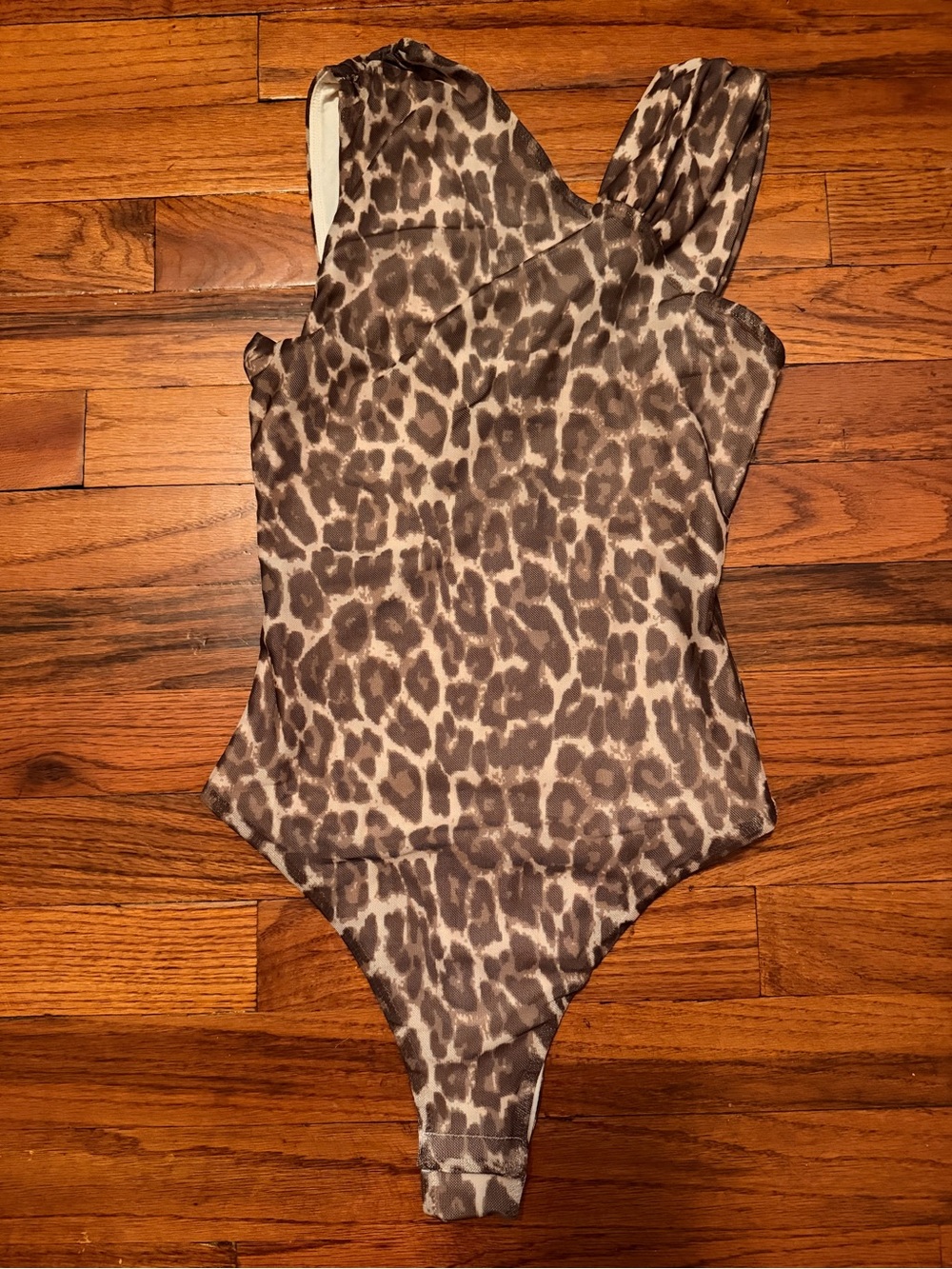 Princess Polly Leopard Print Bodysuit in Brown and Cream